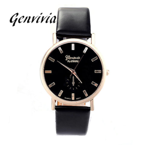 New Arrival Women 2017 Fashion GENVIVIA Watches Women Dress Watch Stylish Women Casual Watch Quartz Watches